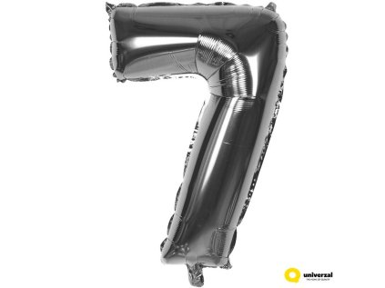Nafukovací balónek - číslice 7, stříbrný, 60 cm
