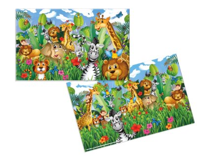 Psací podložka na stůl - motiv džungle, 550 x 350 mm