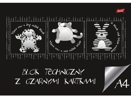 Kreslicí kartony černé A4, blok 10 listů