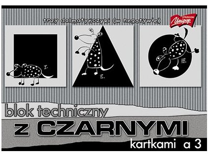 Kreslicí kartony černé A3, blok 10 listů