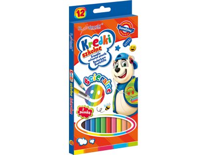 Pastelky BAMBINO gumovací šestihranné - 12 barev