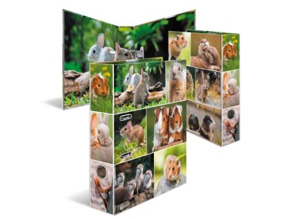 Designový pákový pořadač A4 7cm karton motiv - Hlodavci