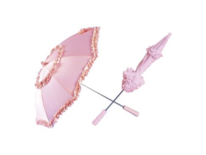 Růžový dobový slunečník