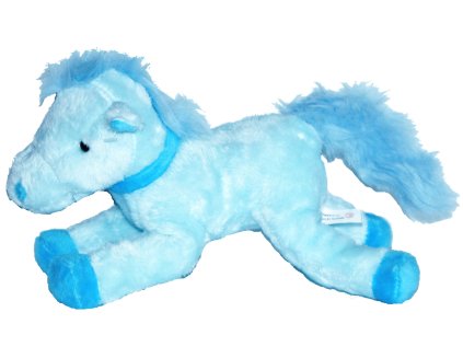 Kůň plyšový modrý, VEL. 20 CM