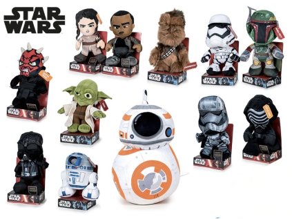 Star Wars plyšoví 25cm 12druhů 0m+ v krabičce