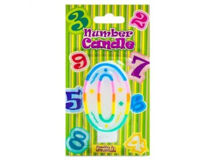 Dortová svíčka 0, velikost 6x4 cm