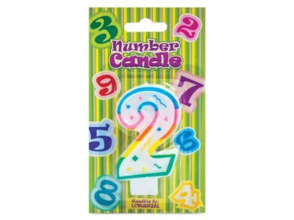 Dortová svíčka 2, velikost 6x4 cm