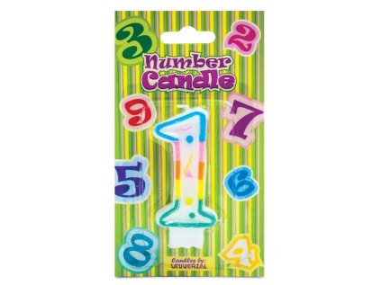 Dortová svíčka 1, velikost 6x4 cm