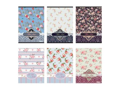 Školní sešit BAROQUE 52 listů, formát A5, bez linek, mix motivů