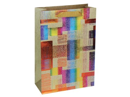 Taška dárková, zlatý potisk, 18 x 23 x 9cm