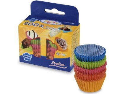 Košíčky mini cukrařské barevné průměr 25 mm, výška 18 mm / 200 ks /