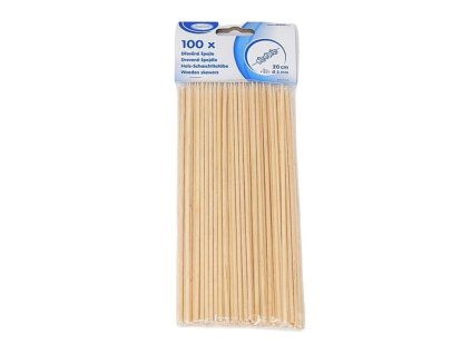 Špejle dřevěná hrocená O3mm x 20cm [100 ks]
