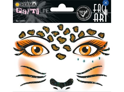 Face Art Samolepky motiv Leopard, Obsah 1 list