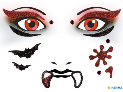 Face Art Samolepky motiv Upír, Obsah 1 list