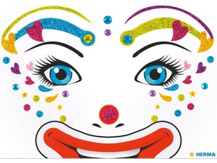 Face Art Samolepky motiv Klaun Lotta, Obsah 1 list