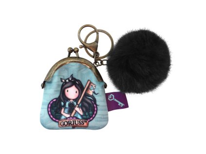 Peněženka na sponu / klíčenka Santoro London - Curiosity, 7 x 8.5 x 1 cm