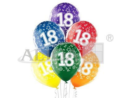 Balónky BN06-405 - 18. narozeniny - bal. 6 ks.