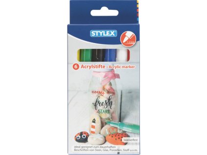 Akrylový popisovač STYLEX, 6 kusů
