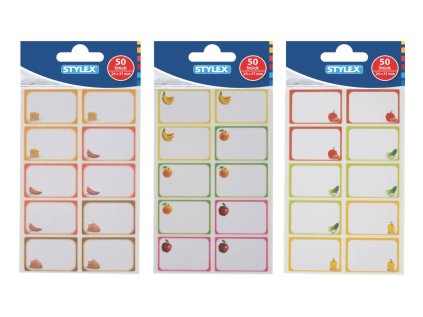 Samolepící štítky do mrazáku STYLEX, 24 x 37 mm, různé designy, 50ks