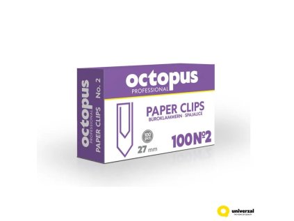 Kancelářské sponky 27mm, 100 ks
