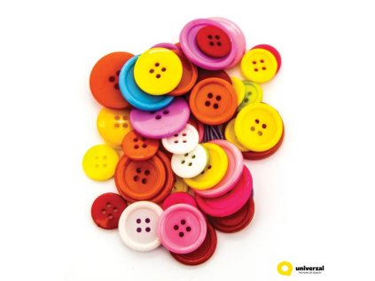 Knoflíky, mix barev, 45 ks