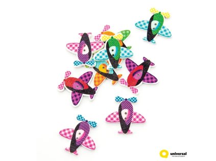 Ozdobné knoflíky letadla 31x30 mm, 10 ks