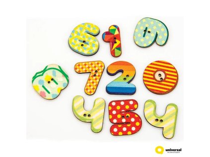 Ozdobné knoflíky čísla 33 x 33 mm, 10 ks