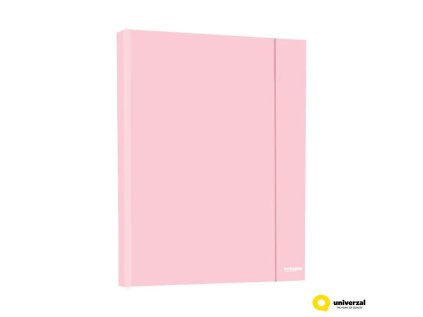 Krabice na dokumenty/sešity A4 s gumou, pastelově růžová, tloušťka 2 cm