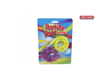 Fidget strečové provázky 2 ks 4 barvy na kartě