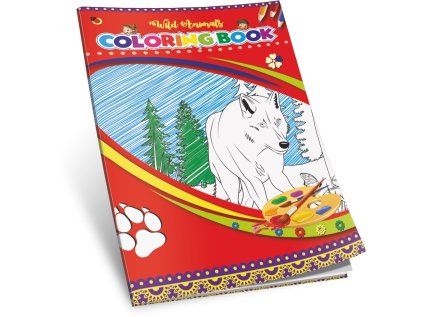 Omalovánky A4/8listů, motiv divoká zvířata, ofsetový papír 100g/m2