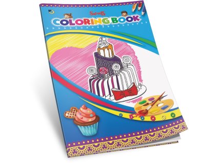 Omalovánky A4/8 listů, motiv cukroví, ofsetový papír 100g/m2