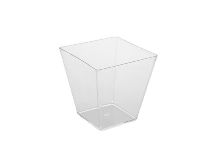 Fingerfood kelímek (PS) hranatý čirý 59 x 59 x 54 mm 100ml [50 ks]