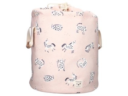 Úložná taška Kidzroom růžová, potisk jednorožec + kočka