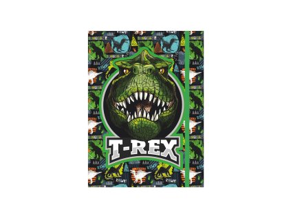 Box na sešity s gumou T-REX 3D A4 (315x240mm) 130gr/m2