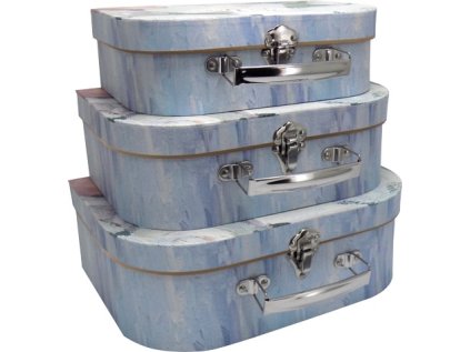 Sada tří papírových kufříků FLOWERS, 3/1 OP5905, 2 designy