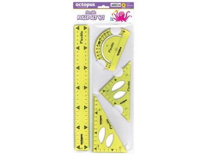 Rýsovací sada 4 ks ohebná, mix barev