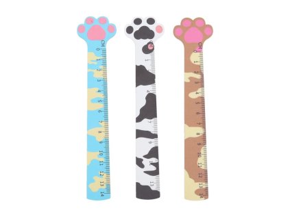 Pravítko dřevěné 13 cm - Kočičí packa