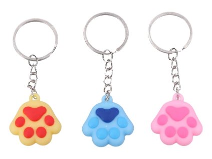 Klíčenka kočičí pacička 3 x 1cm