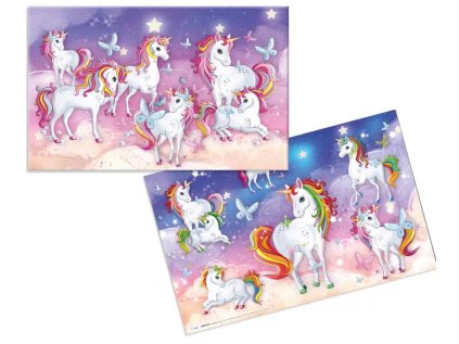 Psací podložka na stůl - motiv jednorožec, 550 x 350 mm