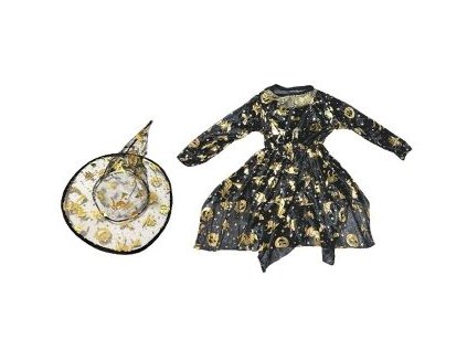 Set karneval - čarodějnice (šaty, klobouk)