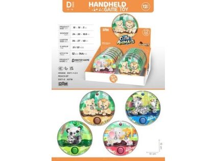 Vodní hra zvířátka 10x10x3 cm