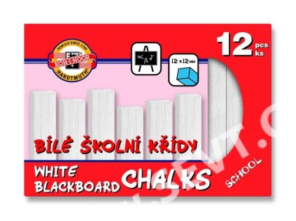 Koh-i-noor sada křídy školní bílé balení 12 ks