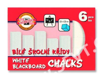 Koh-i-noor sada křídy školní bílé balení 6 ks