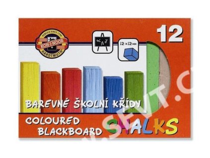 Koh-i-noor sada křídy školní barevné, balení 12 ks