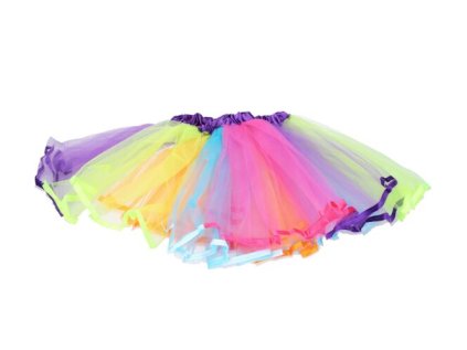 Set karneval - sukně barevná 30 cm 3 vrstvy