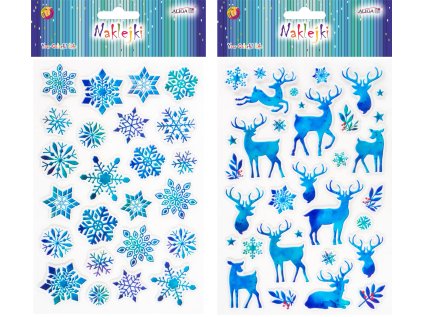 Vánoční samolepky, vypouklé, rozměr 10x15cm