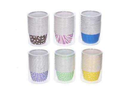 Košíčky cukrářské pevné bílé/barevné (pr.5cm, v.4cm) - 25ks