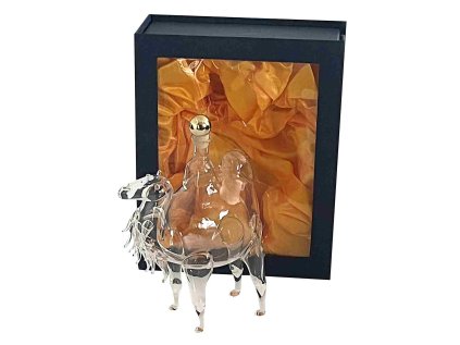 Skleněná ručně foukaná láhev velbloud, 350 ml