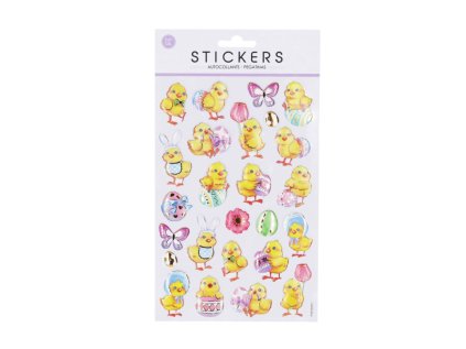 Nálepky 25x14,5 cm Velikonoční kuřátka