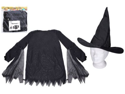 Set karneval - čarodějnice (šaty, klobouk)